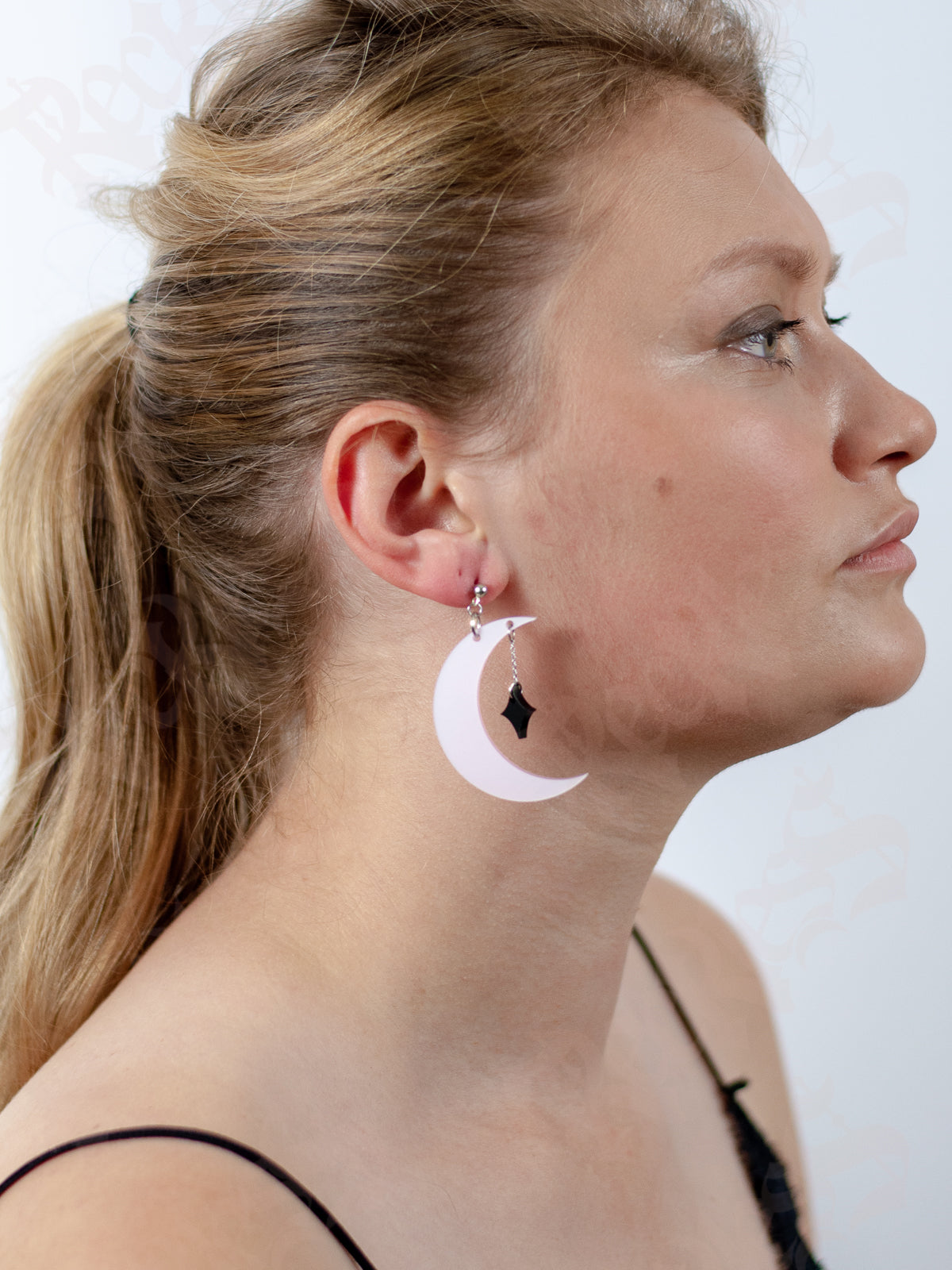 Moon and star earrings