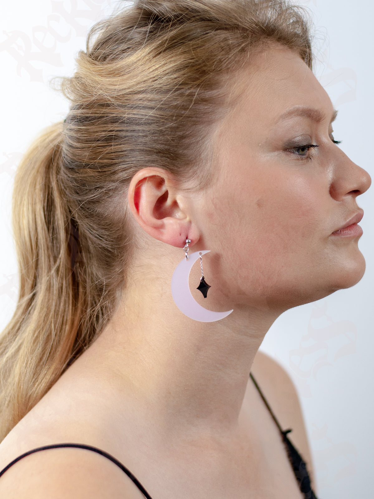 Moon and star earrings