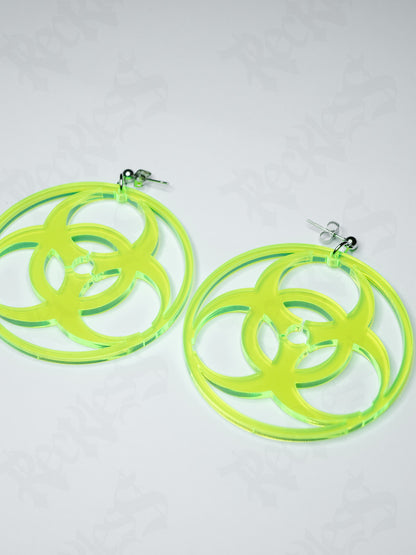 Biohazard earrings