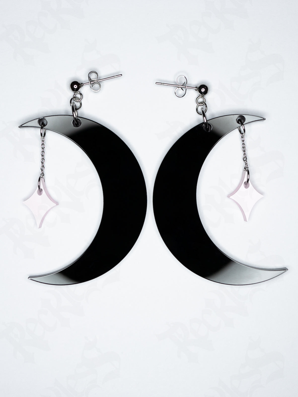 Moon and star earrings