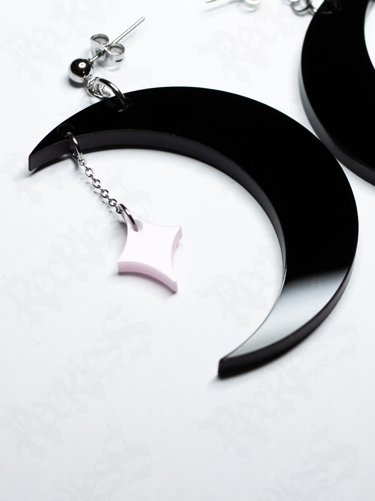 Moon and star earrings