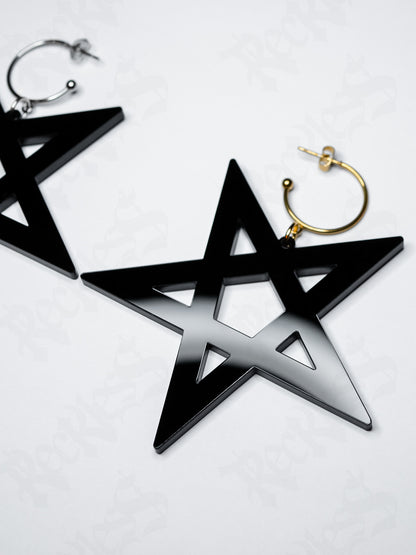 Pentagram earrings
