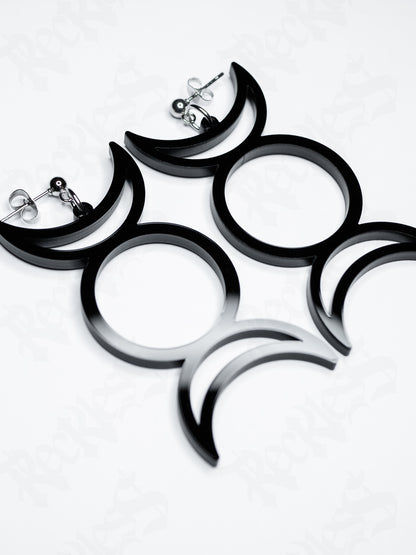 Triple Moon earrings