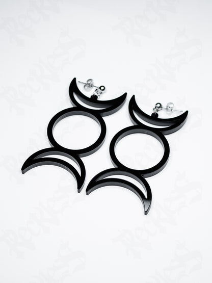 Triple Moon earrings